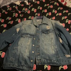 Rue21 Distressed Blue Jean Jacket